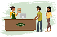 Illustration of in store service